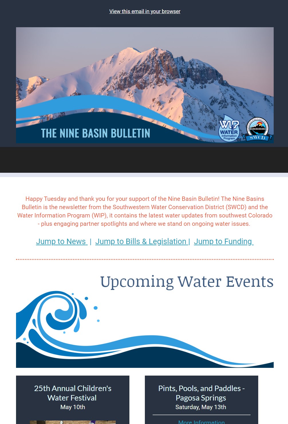 Click to read the Spring Edition of the Nine Basin Bulletin
